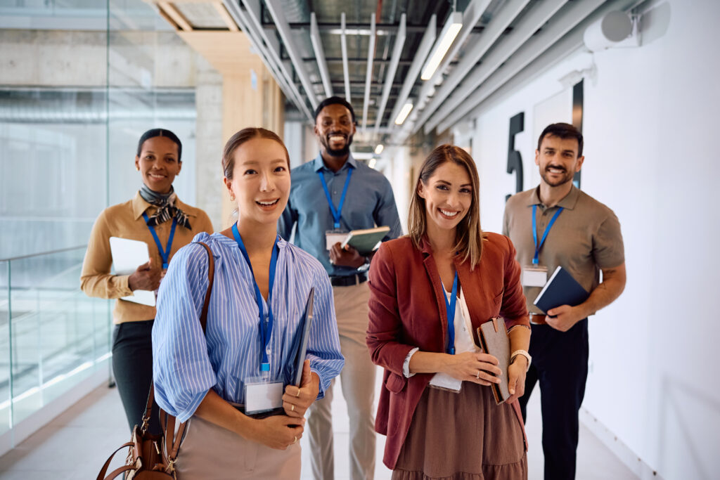 Group of confident sales and marketing professionals.